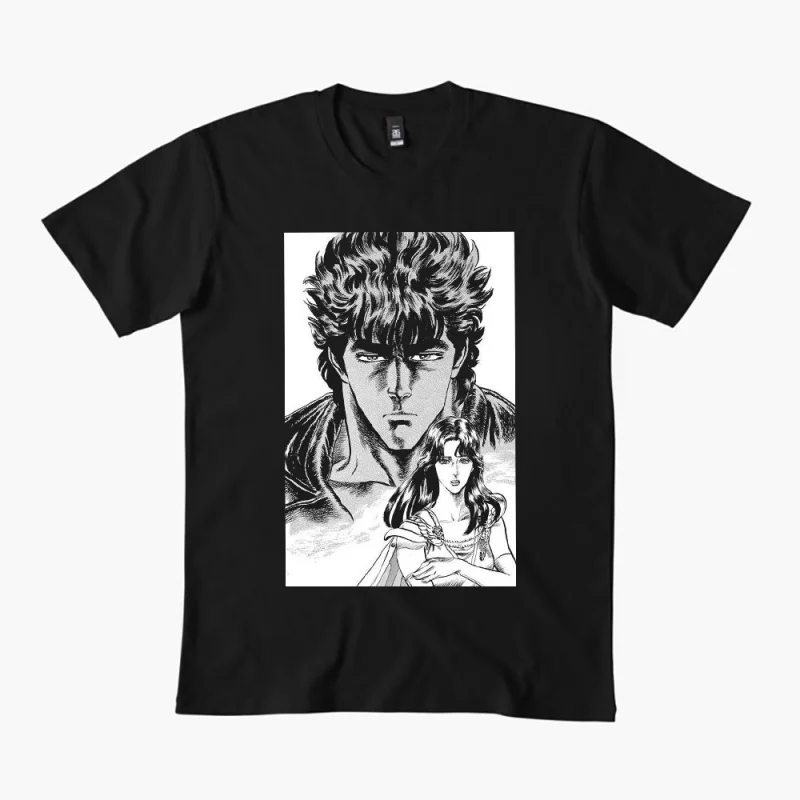 

0405 Manga Kenshiro Fist of the North Star Anime gift t shirt Hokuto no Ken printed Graphic tee Y2K clothes All size Tops