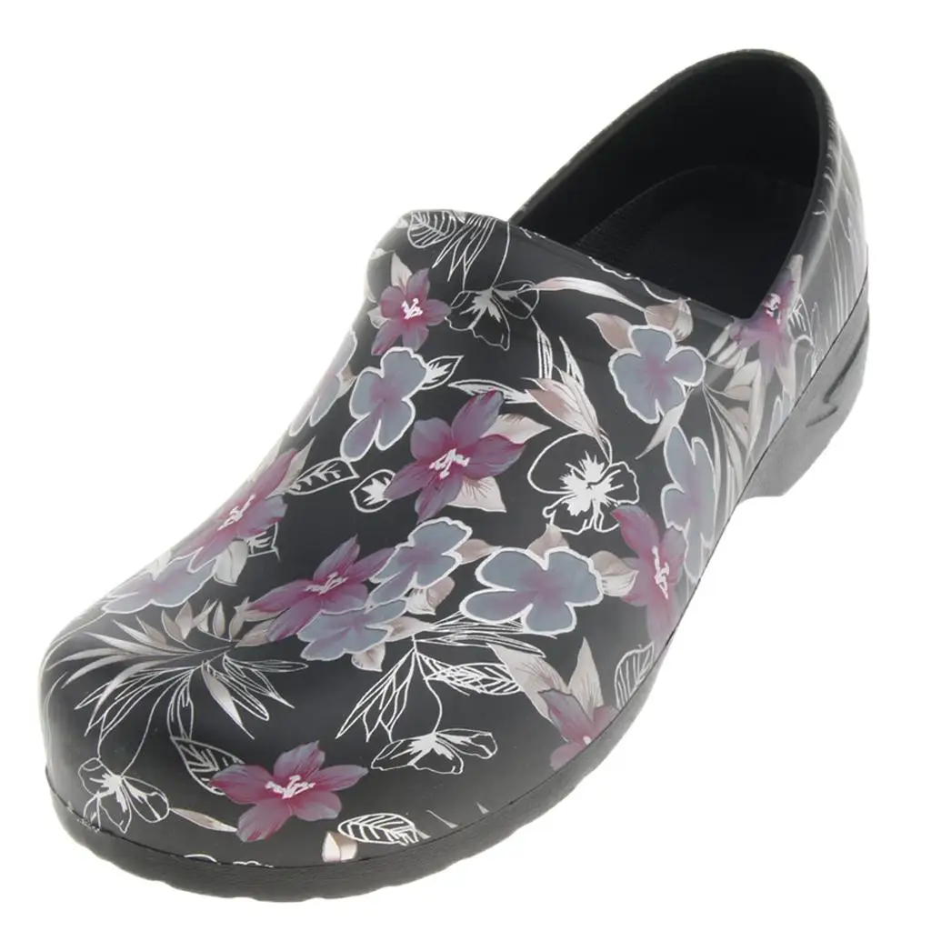 Oil Resistant Waterproof Nurse Clog Shoes Soft Breathable Safety Footwear for Doctors Hospital Kitchen