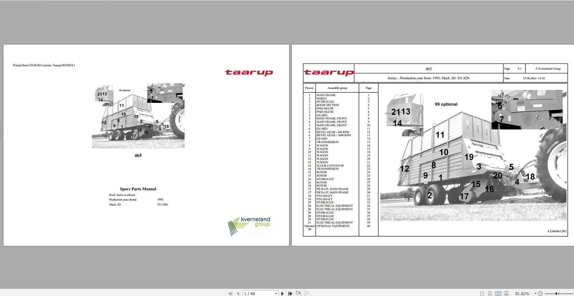 

TAARUP Agricultural 8.12 GB PDF Spare Parts Manual