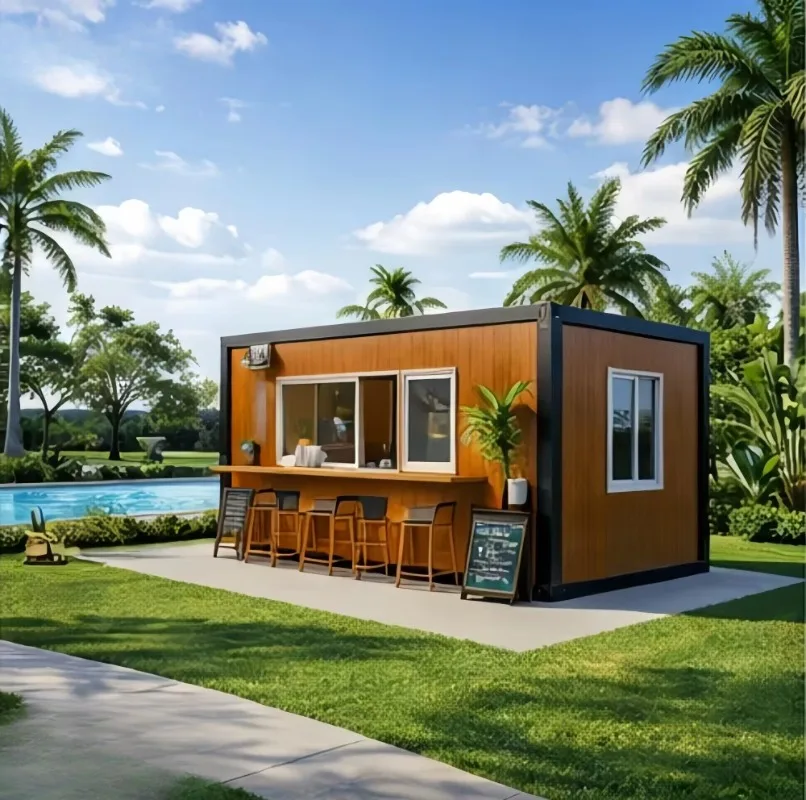 Large Window Foldable Container House Full Glass Window Design Bright Natural Light Prefab Home Office Living Comfortable Space