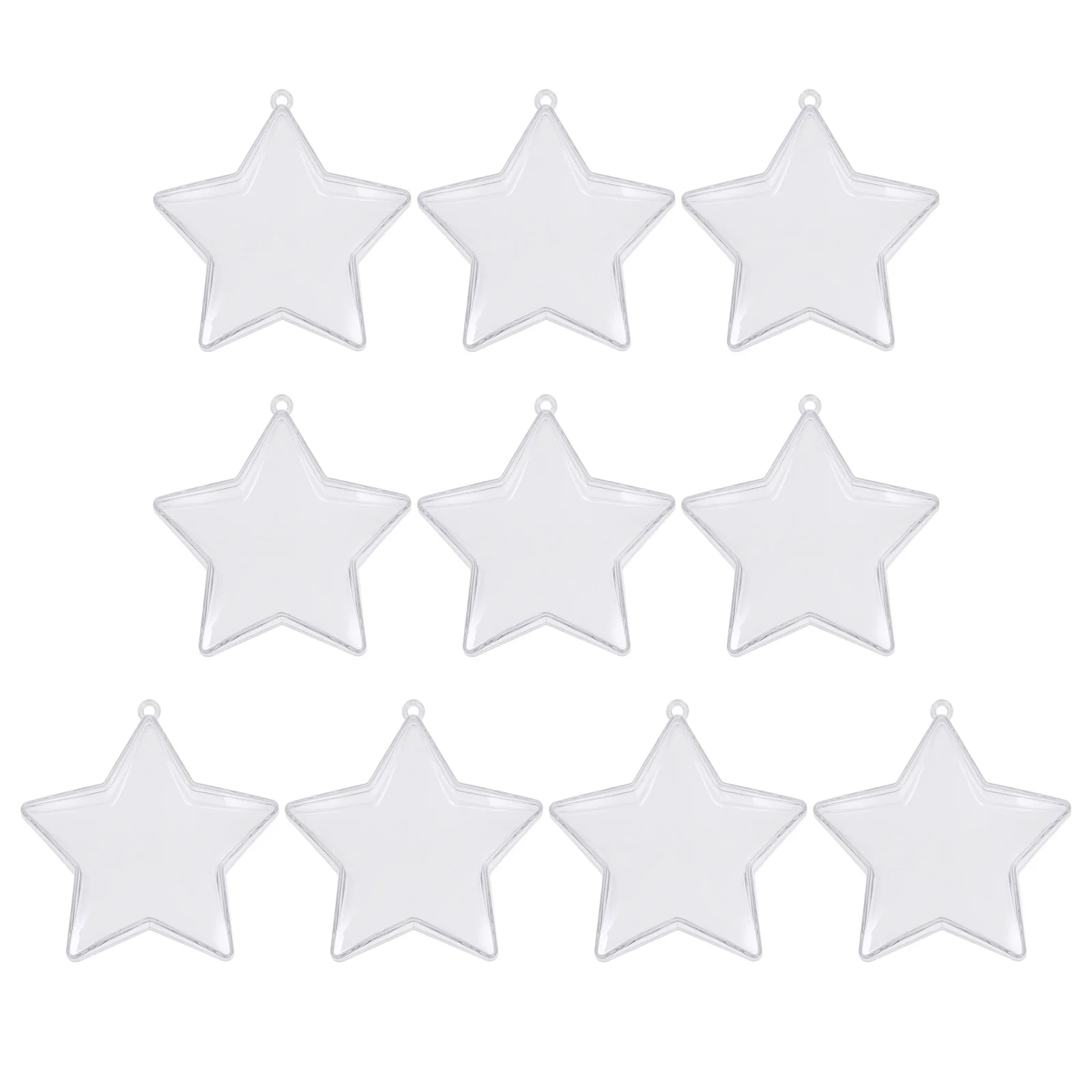 

10Pcs Clear Fillable Ornaments Balls Decoration Transparent DIY Craft Baubles Plastic Hanging Decorative Ball for Home Decor Par