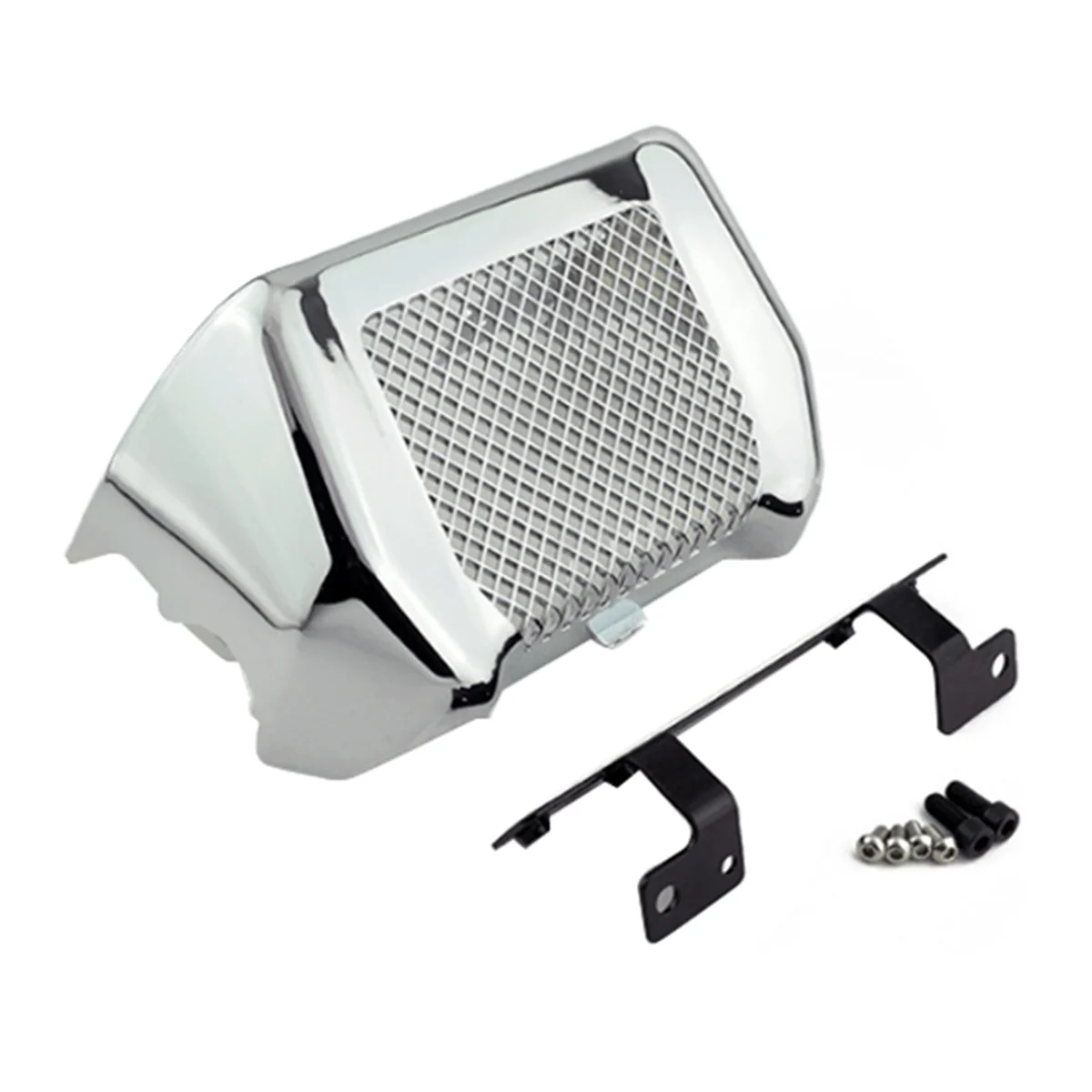 Motorcycle Oil Cooler Cover for Harley Touring Road King Street Glide Freewheeler FLHXS FLTRX FLHR 2017-2022 Silver