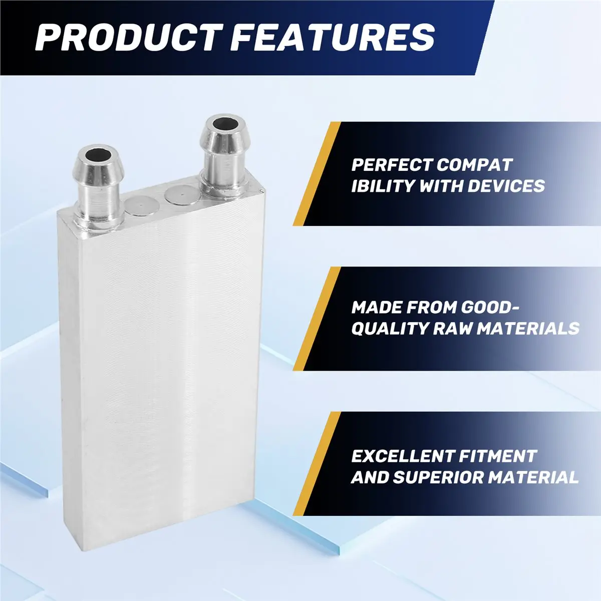 A46U Aluminum Water Cooling Block 80X40X12mm Cooler for Computer CPU Radiator