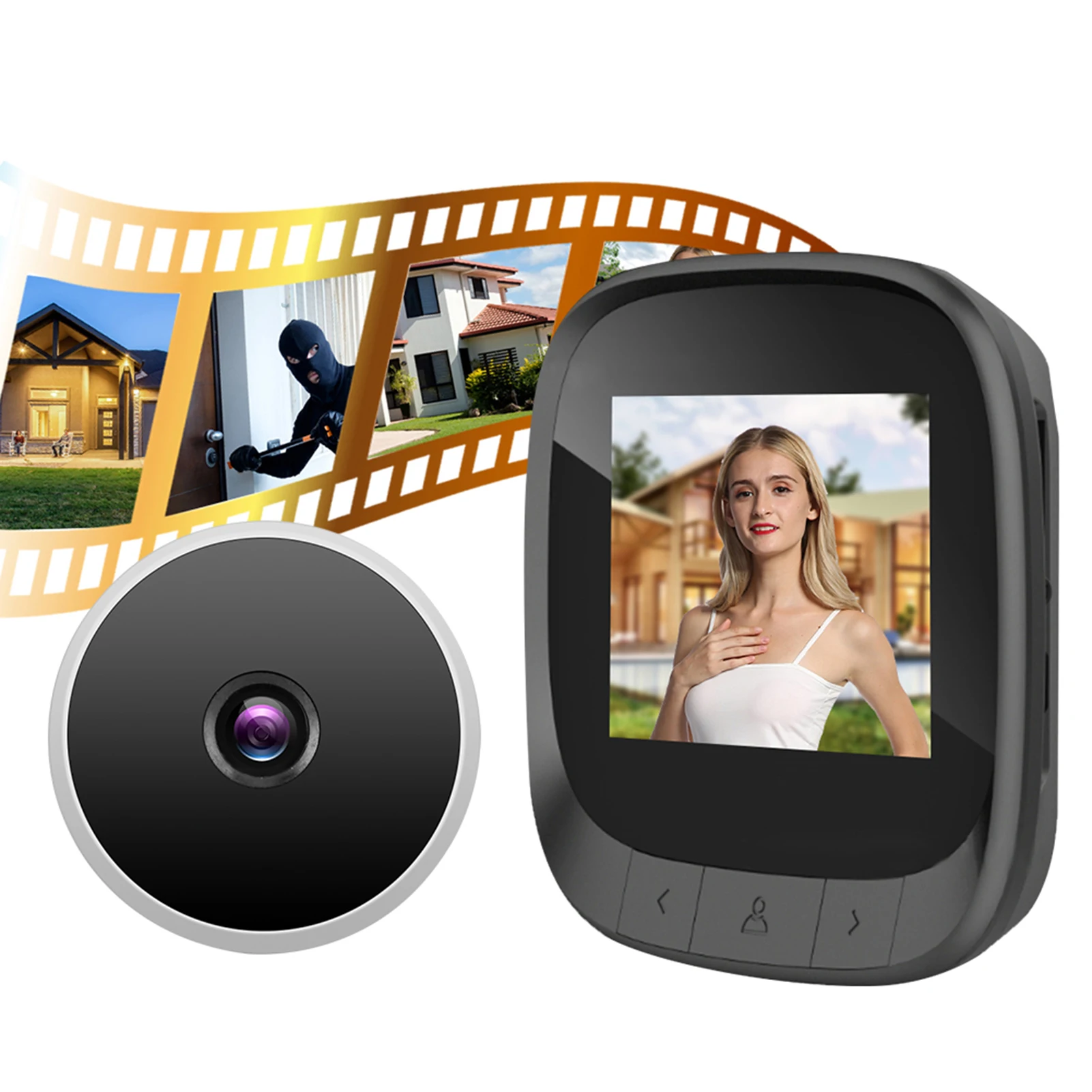 ZK30 2.4in Smart Visual Door Viewer Digital Video Peephole Security Eye Monitoring Camera