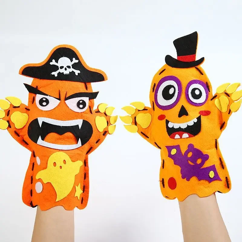 3Pcs Stuffed Plush Animals Toys Hand Finger Story Puppet Handmade DIY Dolls Educational Baby Toys Halloween Christmas Kids Gifts