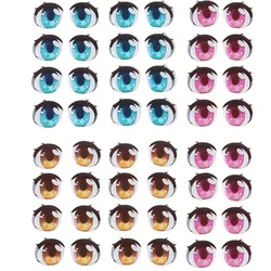5 Pair Colorful Cute Boys Girls Doll Eyes Accessories Crystal Cartoon Eyes Stickers Anime Figurine Face Organ Paster Decals