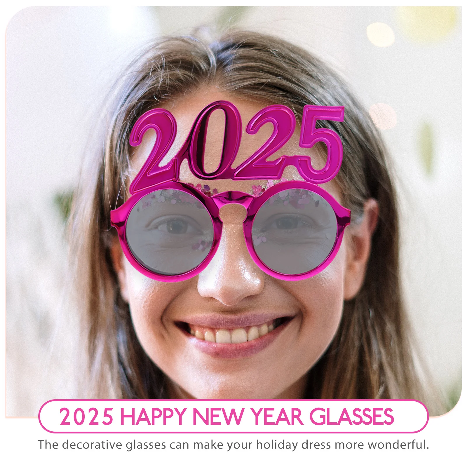 Eleganti occhiali da vista 2025 per la festa di Capodanno Oggetti di scena per occhiali da festa alla moda Occhiali da ballo divertenti Decorazioni per festival Occhiali da sole divertenti