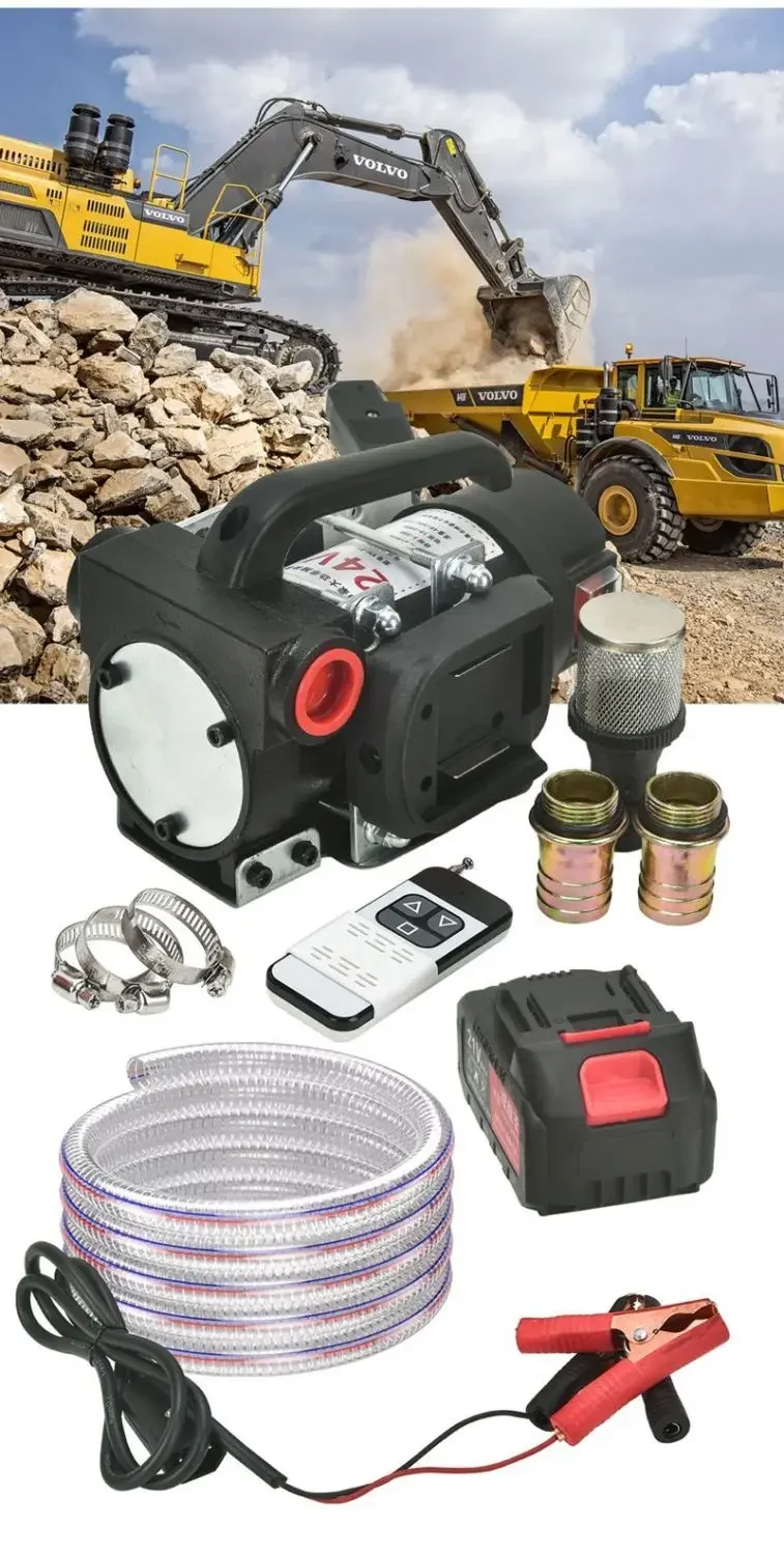 Useful Lithium Battery Remote Control 24V Forward and Reverse Electric Oil Pump Wireless Self-priming Diesel Pump