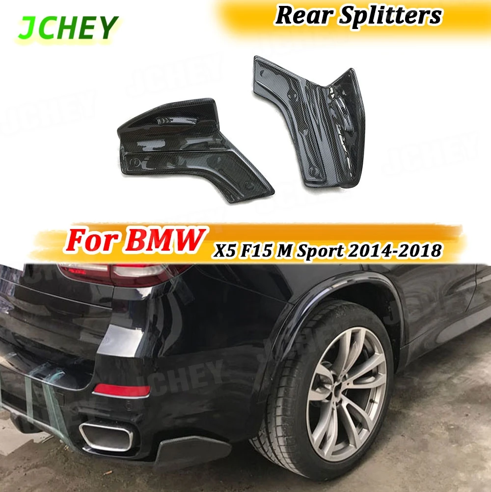 

JCHEY Carbon Fiber Rear Bumper Splitters Lip Diffuser Aprons Cupwings For BMW X5 F15 M Sport 2014-2018 FRP Bumper Guard