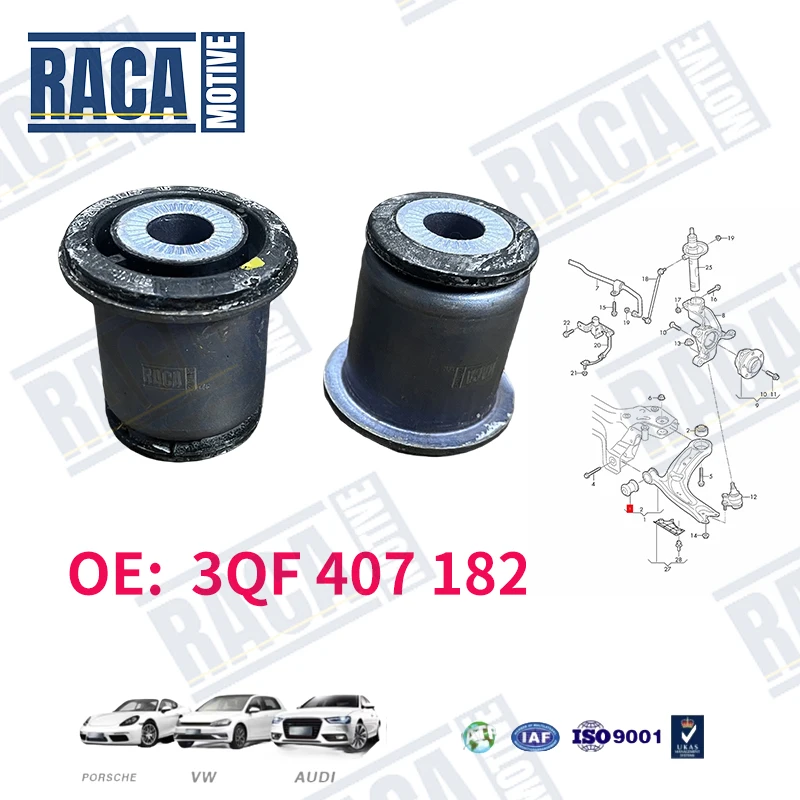 

For Volkswagen TER Atlas ATLC ATL 2018-2025 Audi Q6 2PCS Lower Control Arm Front Bushing 3QF407182 3QF407182A