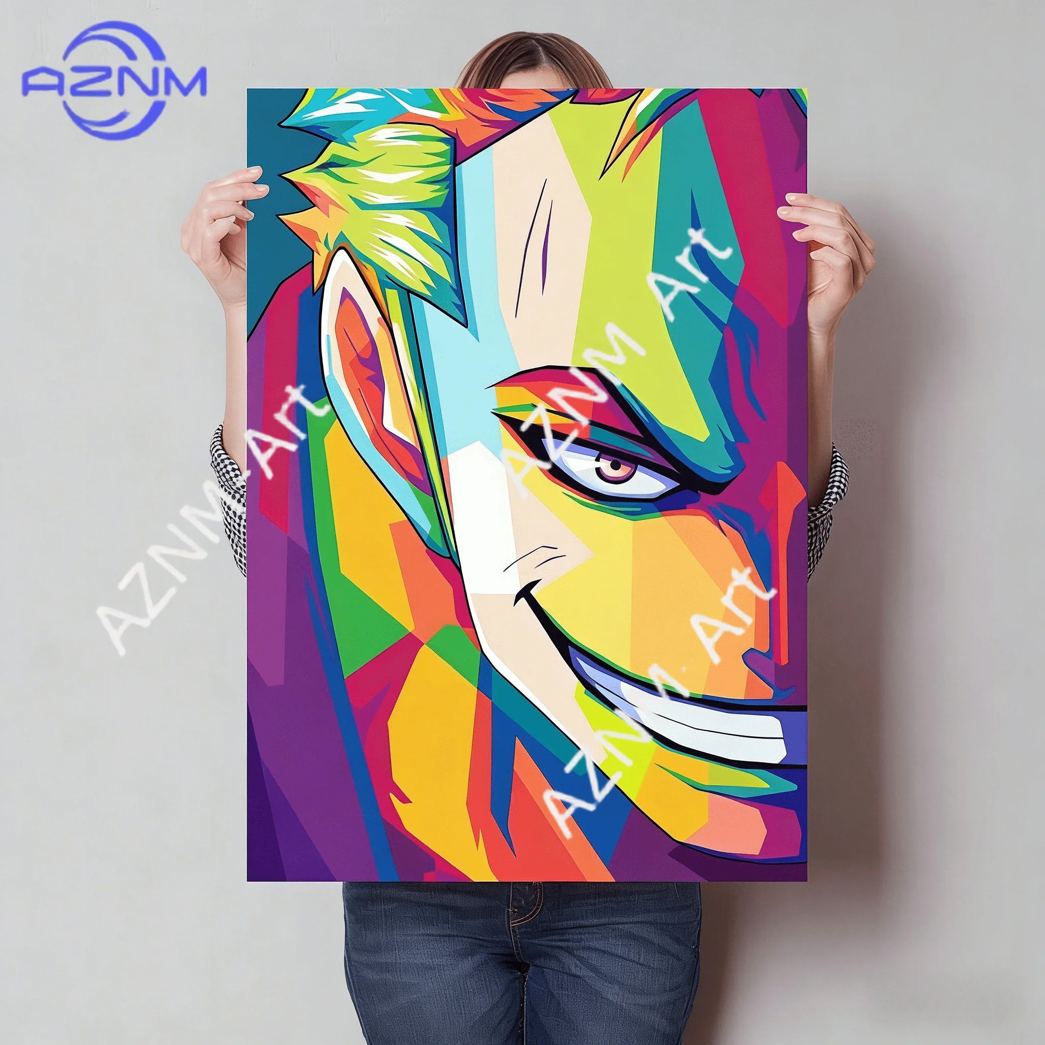원피스 루피 조로 수채화 애니메이션 포스터 빈티지 캔버 - Watercolor Poster Print 리뷰 및 가격