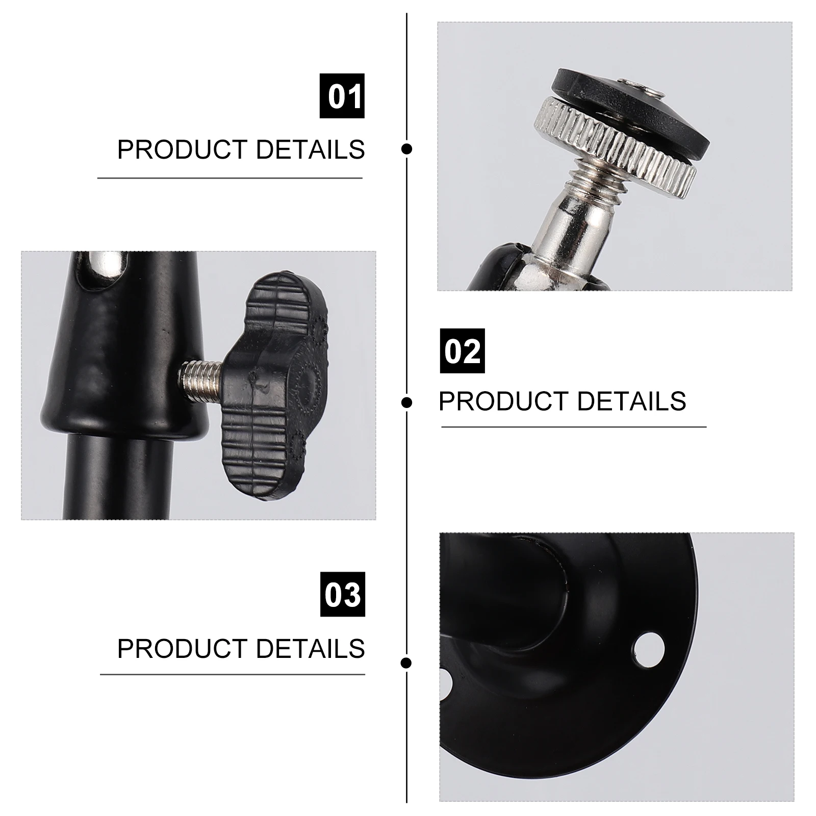 

4 pcs Security Bracket Wall Mount Adjustable 360 Degree Swivel 90 Degree Tilt Durable Iron SystemBracket