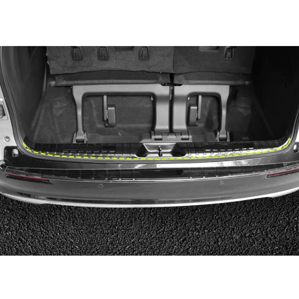 Stainless Steel Trunk Inner Guard Covers For Toyota Sienna 2021 2022 2023 Inner Rear Bumper Trim Car Accessories Decoration 1PCS