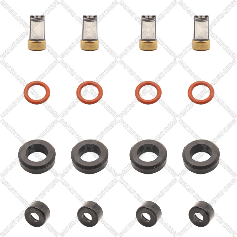 

4SET For Toyota Corolla Celica Matrix 1.8L 23250-0D040Fuel Injector Service Repair Kit Filters Orings Seals Grommets for FJ415