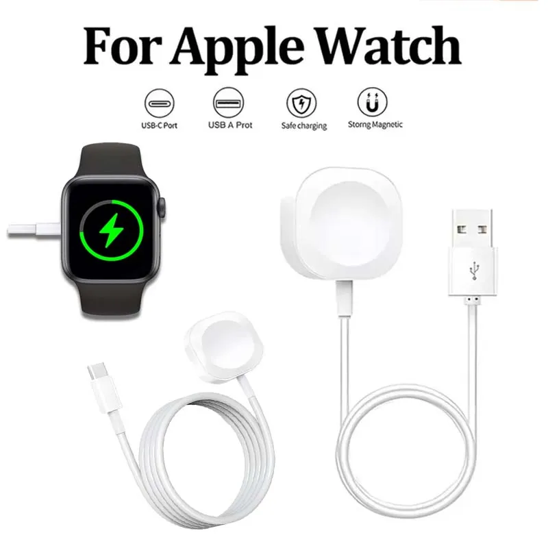 Magnetic Watch Wireless Charger  For Apple Watch Series 10 S9 8 7/ 6 5 5 4 3 Se Ultra Charger Type-C USB Two Interfaces Optional
