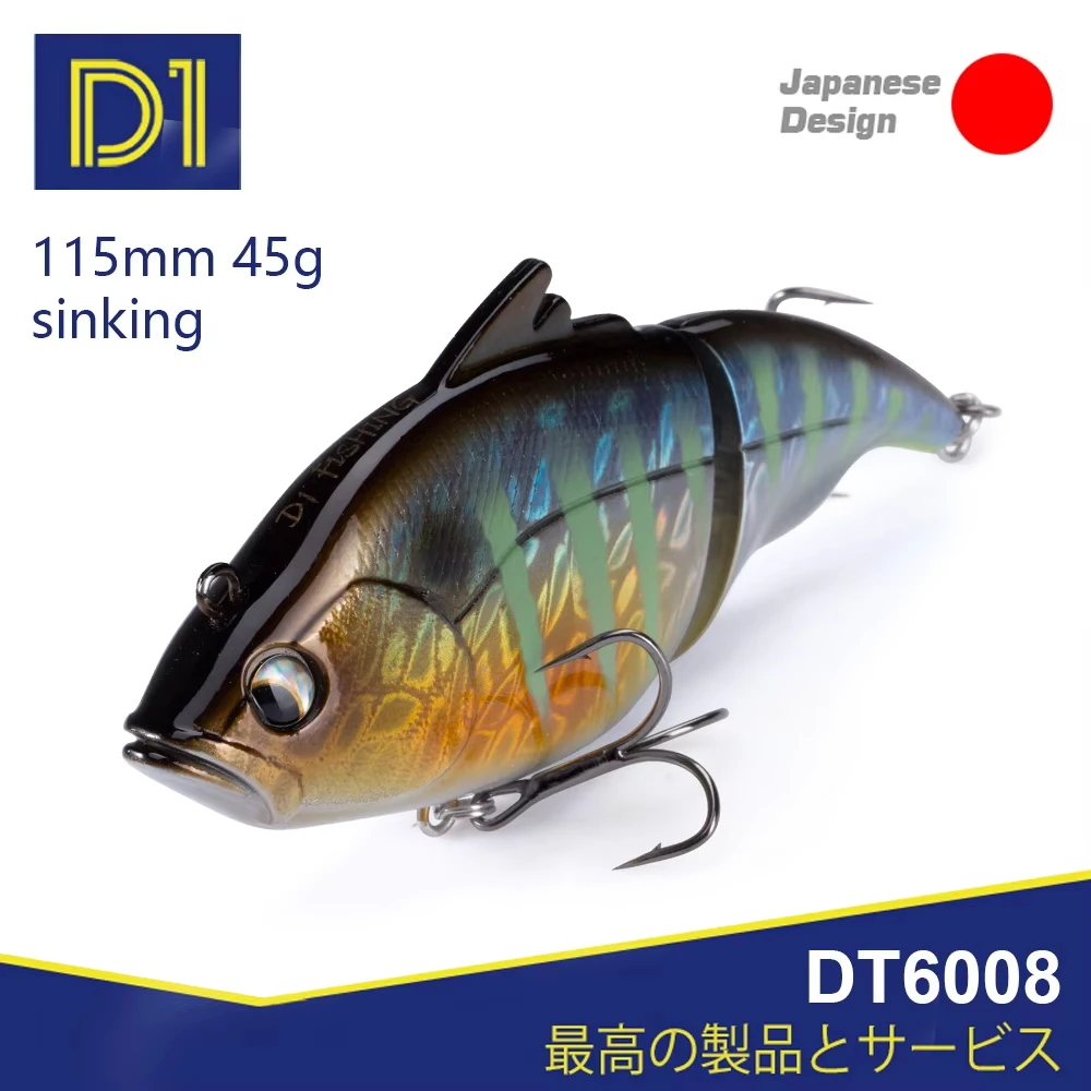 D1 SWIMBAIT JOINT BAIT leurre de pêche 115mm 45g coulant artificiel dur sans lèvres Wobblers pour brochet 2024 accessoires de pêche