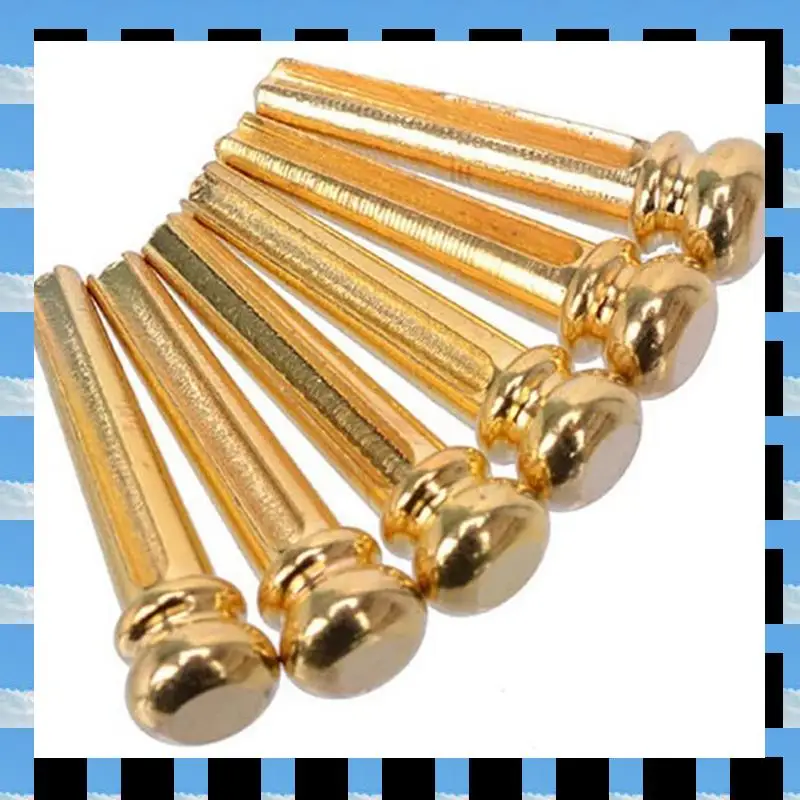 

ABME Guitar Bridge Pins 60Pcs Brass Endpin For Acoustic Guitar With Guitar Bridge Pin Puller