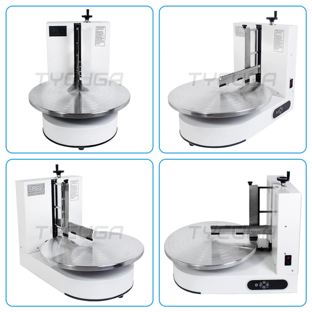6-18 cali duży tort urodzinowy krem ​​maszyna do powlekania lukrem 110 V/220 V chleb tort weselny krem ​​masło rozprowadzanie Daubing urządzenie do robienia lukremu