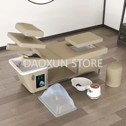 Japanese Foot Spa Shampo Chair Move Sink Steam Stylist Adjust Hair Wash Bed Foot Basin Shampouineuse Salon Equipment MQ50XF