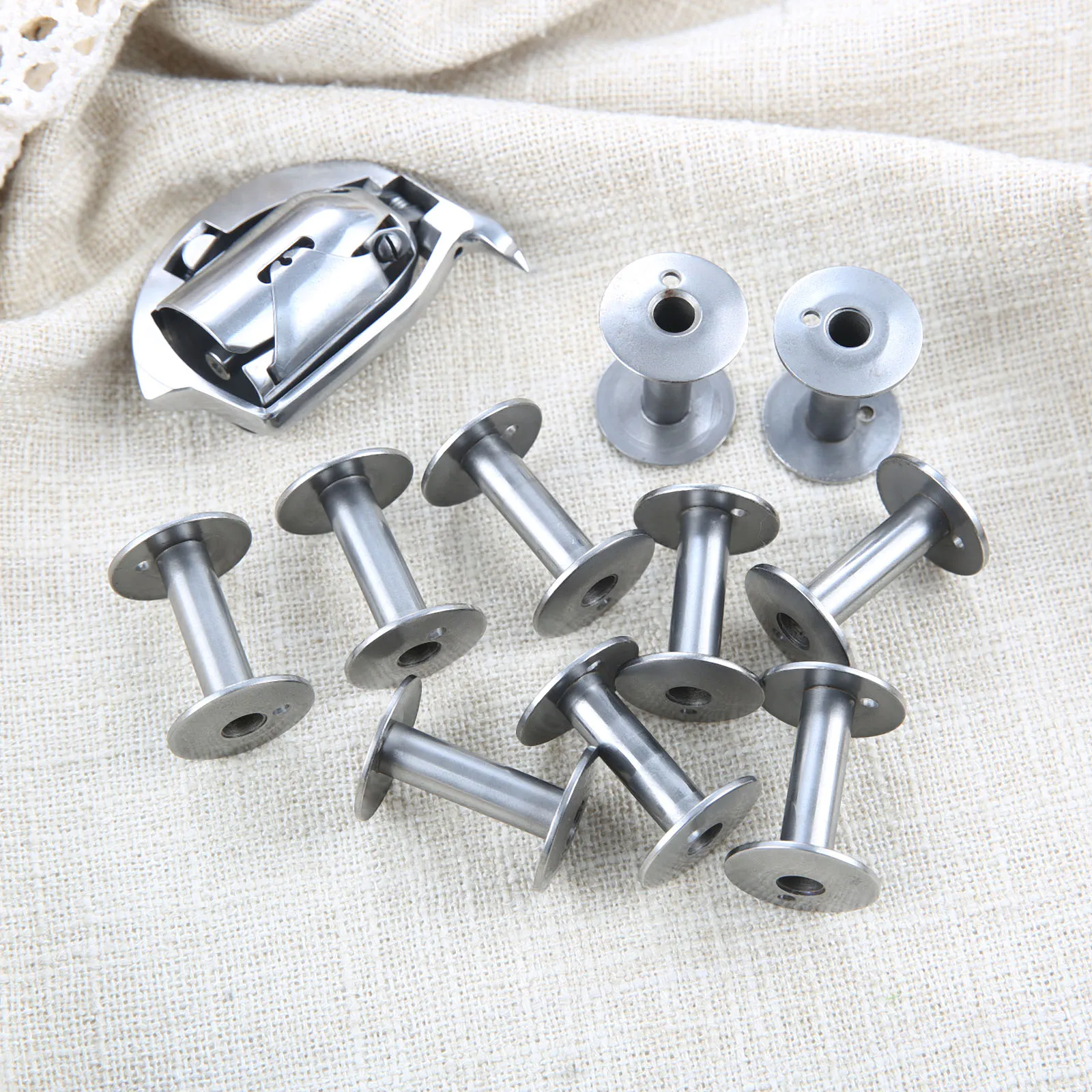 Sewing Machine HAD204 Shuttle Hook with 10pcs Bobbins Fit for Durkopp Adler 204 205 266 366 for JUKI 441 for Consew 2050 751R