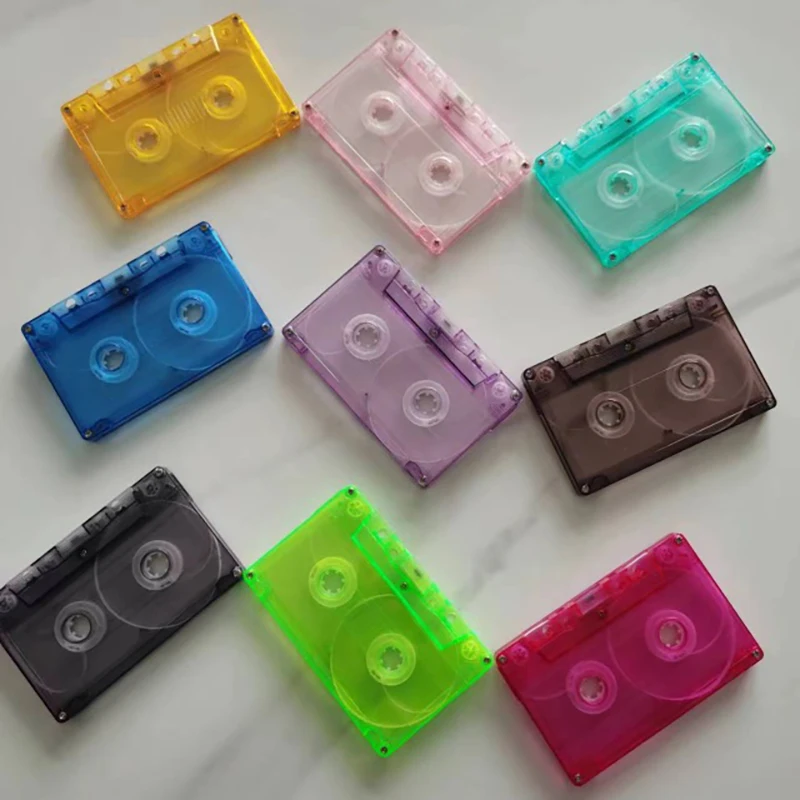1Pcs Transparent Cassette Tape Storage Box Audio Magnetic Recording Blank Tape Case Dustproof Box