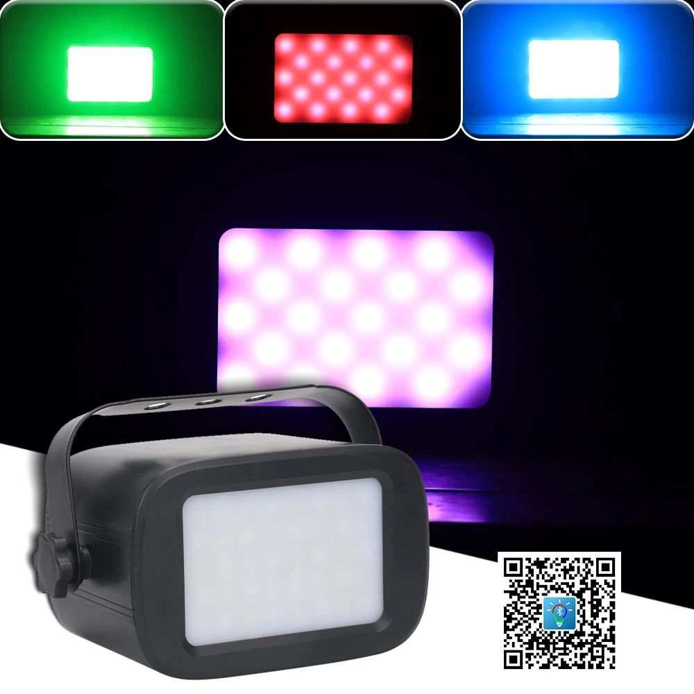 NEW Waterproof IP20 60 LED RGB UV White Strobe Lights App control Disco DJ Party Holiday Christmas Music Club Flash Stage Effect