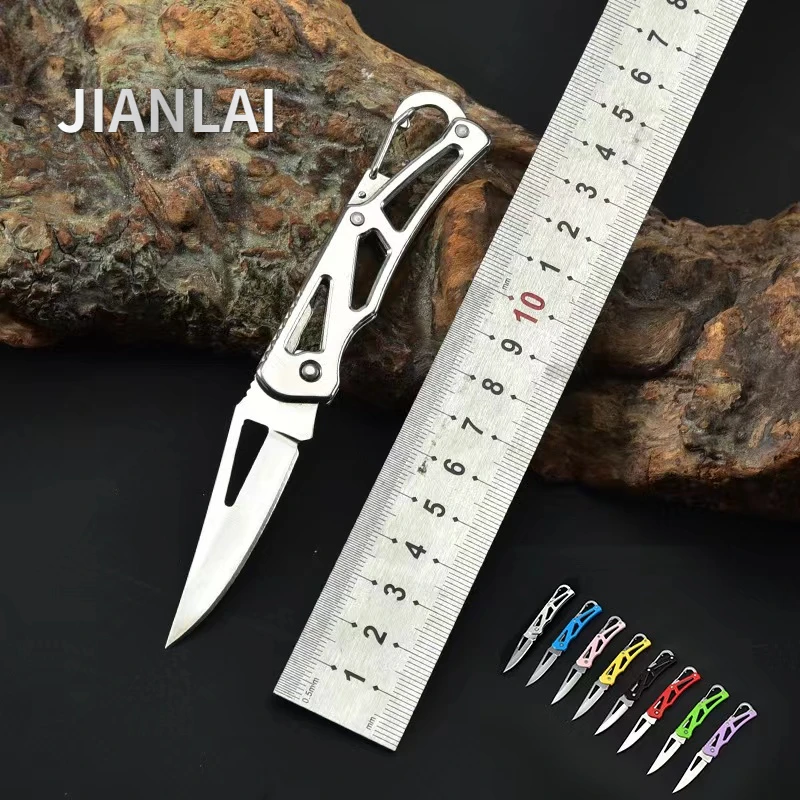 NEW Multiple Colors Stainless Steel Knife Outdoor Camping Self Defense Emergency Survival Knife Folding Portable Keyknife