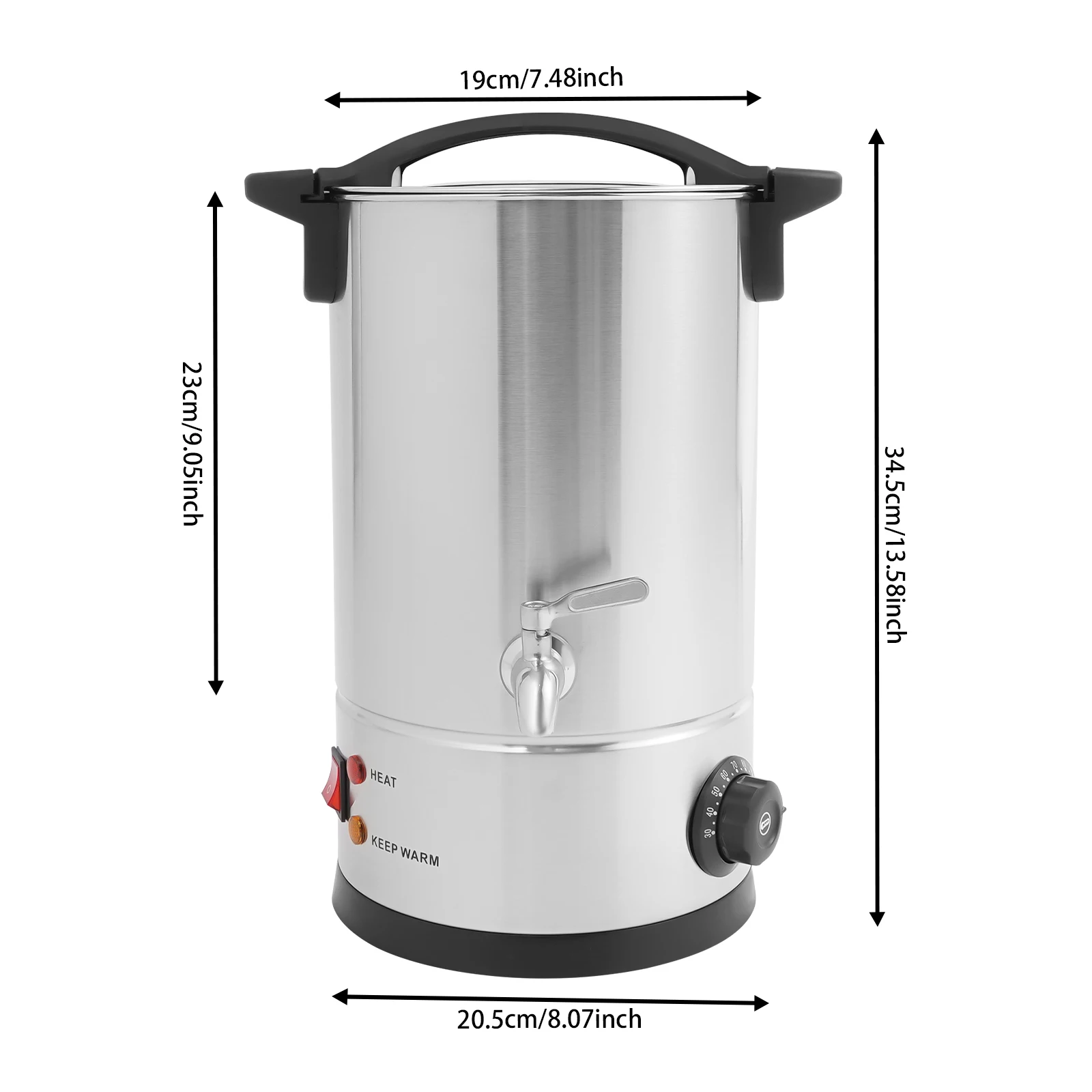 8/10/12/15L Wax Smeltoven voor Kaarsen Maken Reparatie Grote Capaciteit Gemakkelijk te Gebruiken Schone Kaars Productie 30-110 ℃   1800W