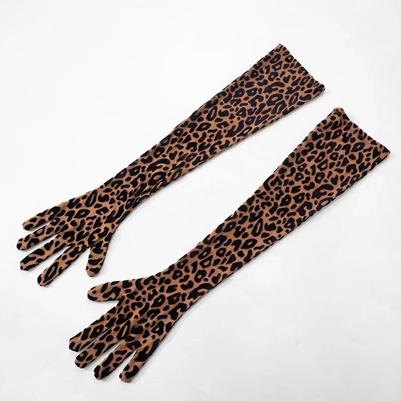 Tuta da donna sexy con stampa leopardata 2024 Autunno nuovo collo alto senza maniche pagliaccetto guanto Party Club Streetwear