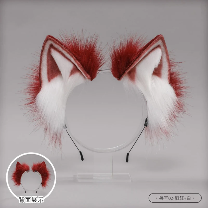 Japanese Lolita headdress cat ears headband fox plush hair accessories girl heart simulation pure desire halloween animal ears