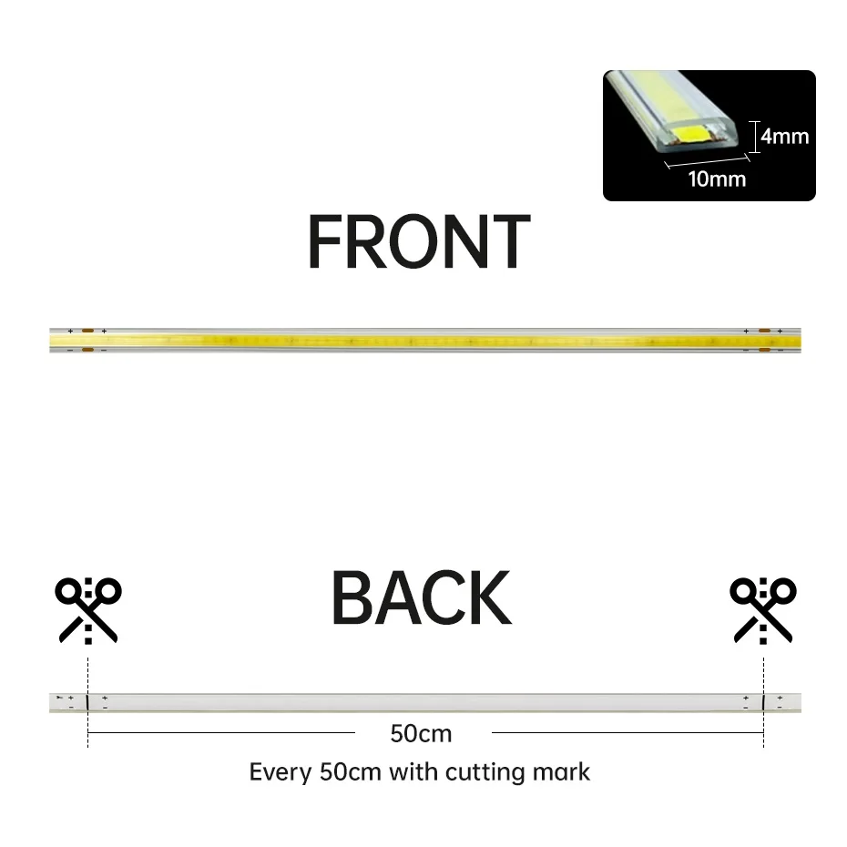 Tira de luces LED COB de cinta Flexible impermeable de 220V con enchufe de interruptor UE AU cinta Led para habitación dormitorio cocina iluminación interior