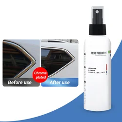 120ml Chrome Plate Refreshing Agent Car Logo Rust Removal Spray Cleaner For Chrome Refurbishment Car Care Cleaning Tool