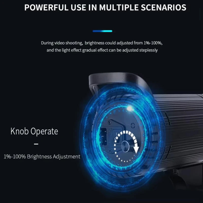Photography LED video light 150W 5500K studio fill light brightness dimming adjustment installation LED fill light