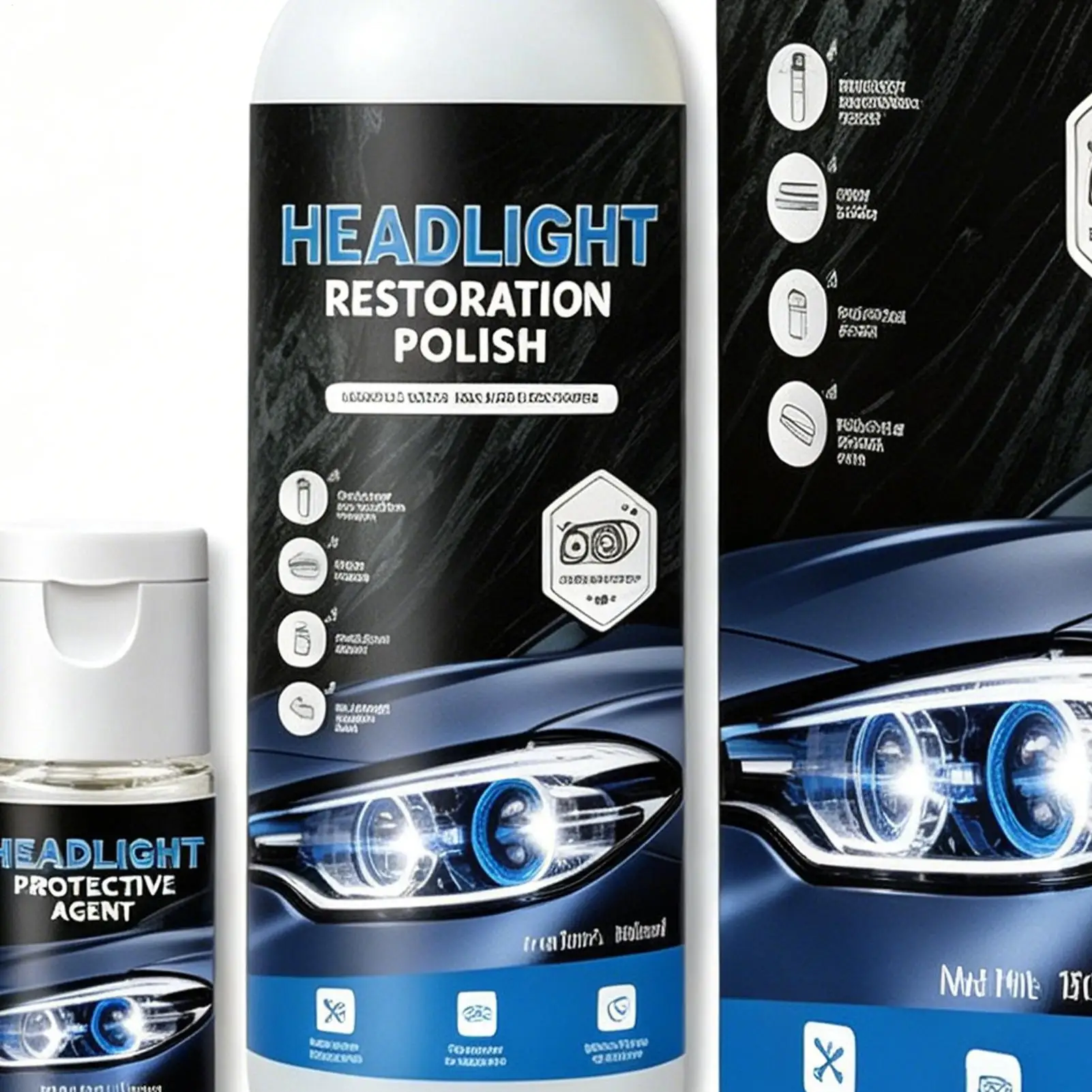 車のヘッドライト修復剤-クラリティブースト-180ml-自動車ヘッドライト修復液-初心者向け-プロ向け-ガレージ-ワークショップ