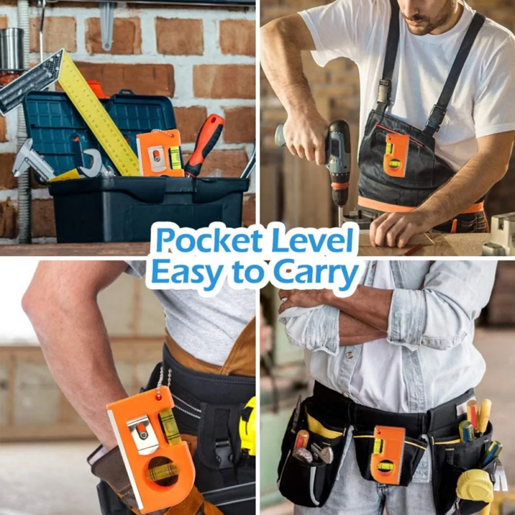 Level Pocket Level Metal Chain Pocket With Chain 1 Set 2pcs Accurate For Determining High Quality Horizontal Vertical