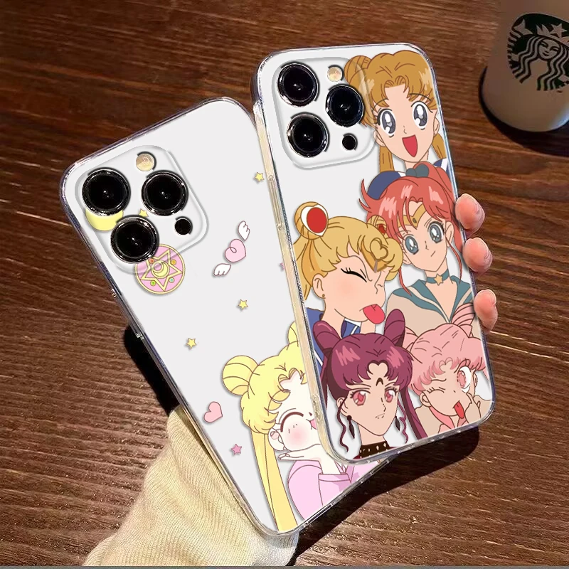 S-Sailor M-Moon cute Soft Case for LG K71 K8 Plus K9 Lite Q510 K92 Q92 Stylo 6 7 V40 V50 V60 Velvet G9 X4 Q61 Q60