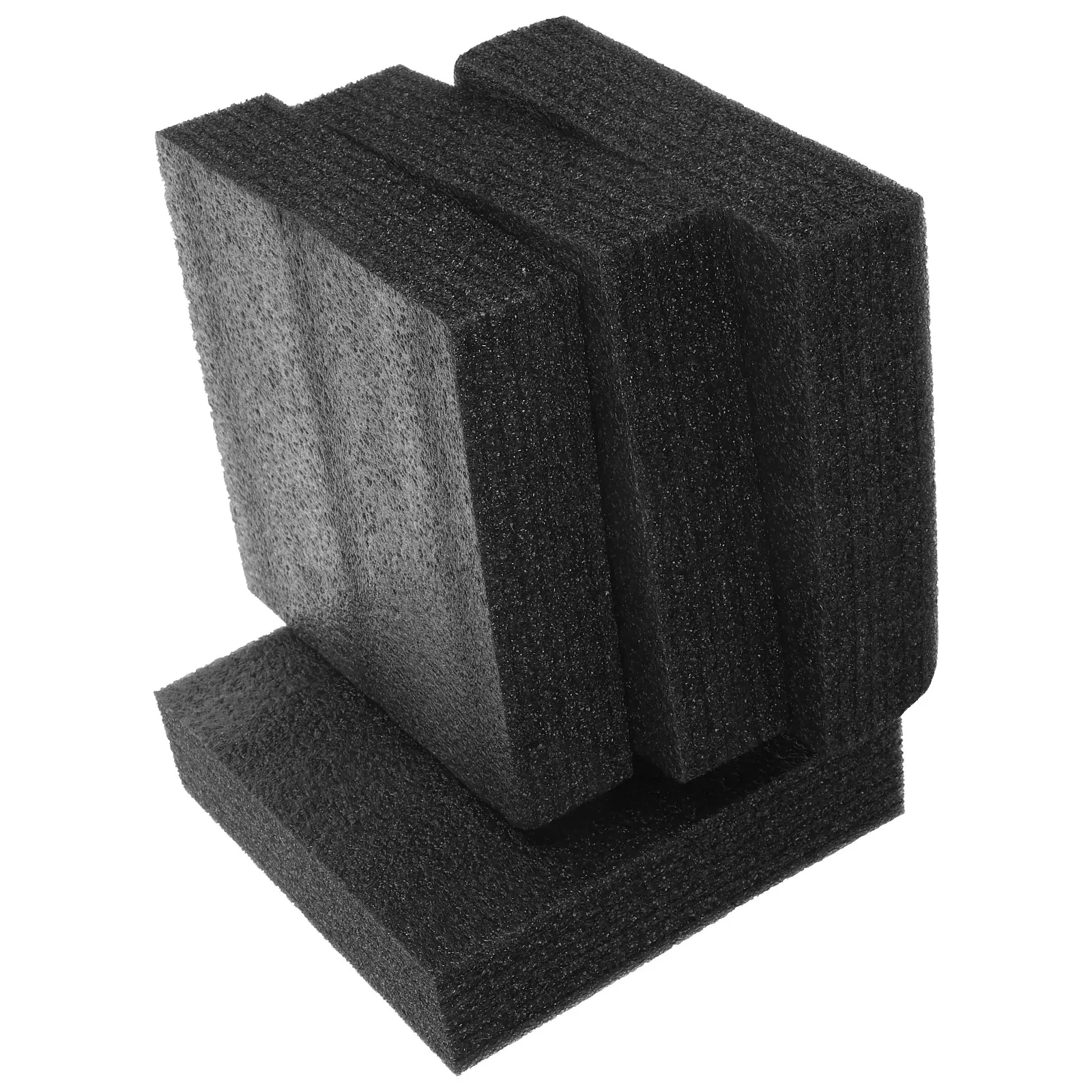 

4pcs Black Pearl Cotton Foam Pad 200x197x53mm Packing Liner Safe Delivery Shock Resistant Express Mats Wrapping Inserts Fragile