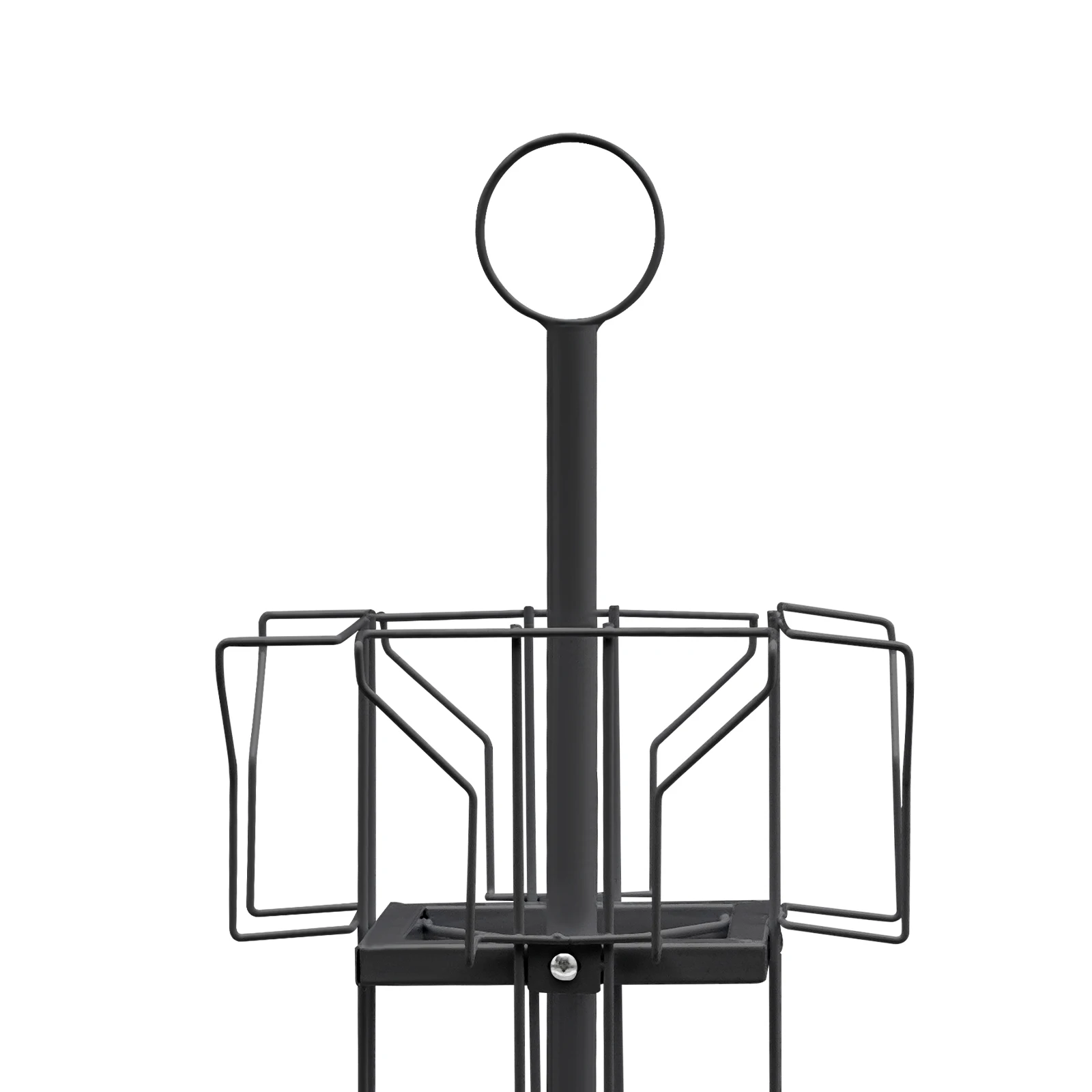 Zwart Koudgewalst staal Drielaags roterende wenskaarthouder 12-bit displayhouder 360 graden roterende kaartdisplayhouder