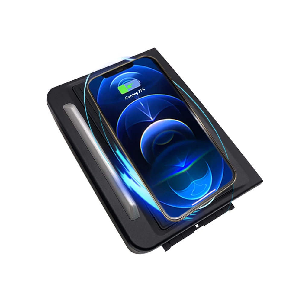 

For Audi Q5L 2018-2024 Car Qi Wireless Charger Fast Cell Phone Charging Plate Adapter Interior Modification Auto Parts