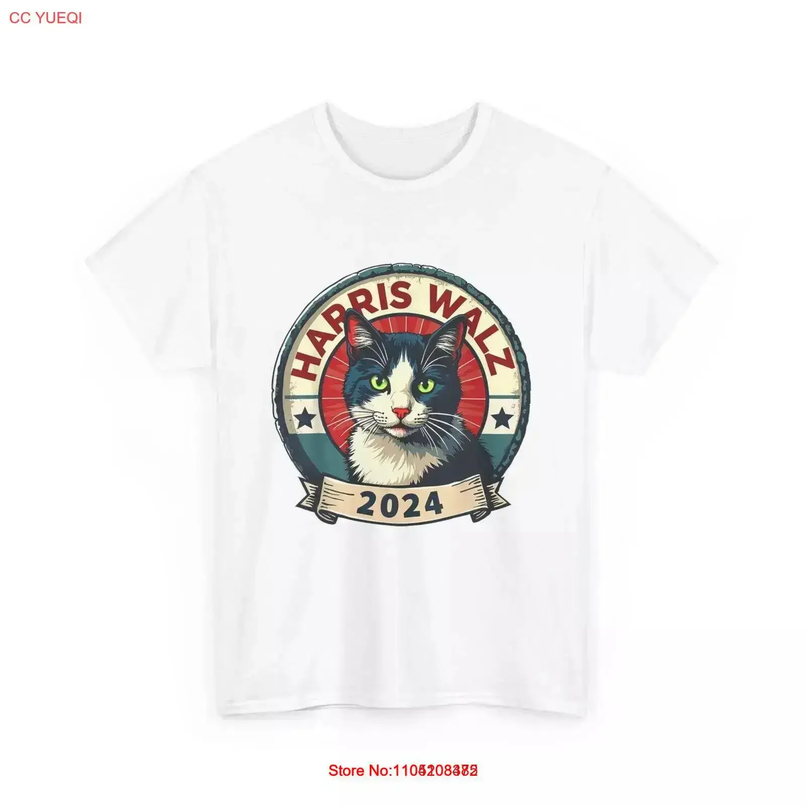 هاريس والز 2024 مضحك القط الانتخابات كامالا تيم الفالس تي شيرت webp خمر غسلها للجنسين تنفس أوم مريحة امتدت