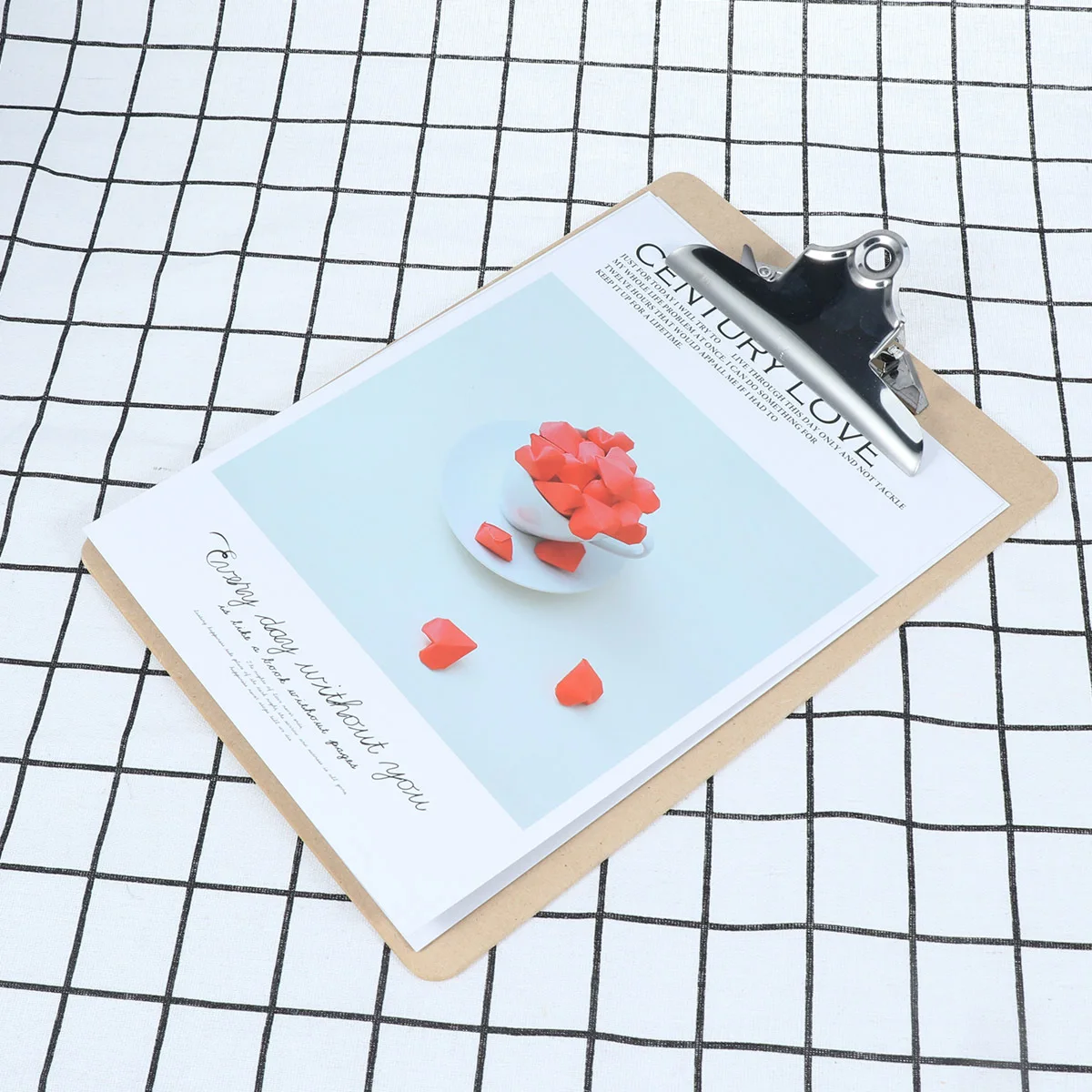 

Wooden Clipboard Folder A4 Size 9X12.5 Inch Strong Metal Clip Scratch Resistant Hardboard For School Office Hospital Use