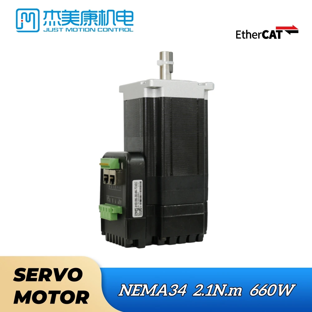 

JMC Nema34 Integrated Servo Motor IHSV86-30-66-72-EC 72VDC 3000rpm 660W 2.1NM Fieldbus EtherCAT for CNC Medical Equipment Kits