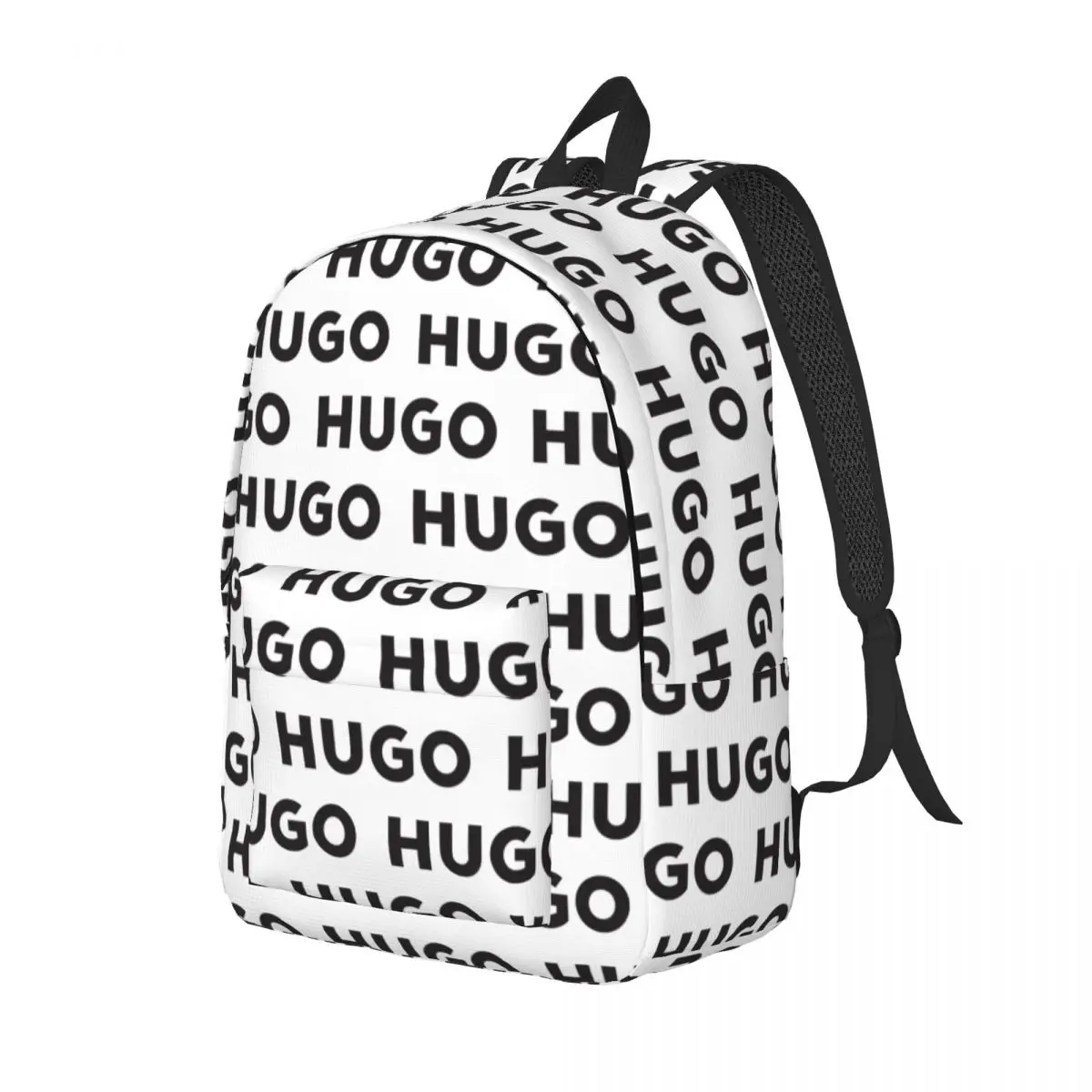 Hugos กระเป๋าเป้สะพายหลัง LOGO huruf คลาสสิกวินเทจกระเป๋าเป้เดินทางปีนเขากีฬานักเรียนสำหรับผู้ชายผู้หญิงกระเป๋าผ้าใบ