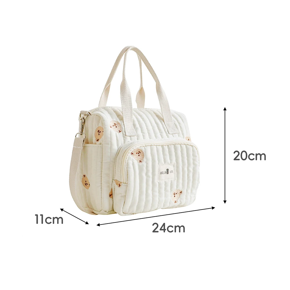 حقيبة أمي جديدة لمستلزمات الأطفال حقيبة يد كروس للزجاجات والحفاضات حقيبة تخزين ذات سعة كبيرة على الطراز الكوري