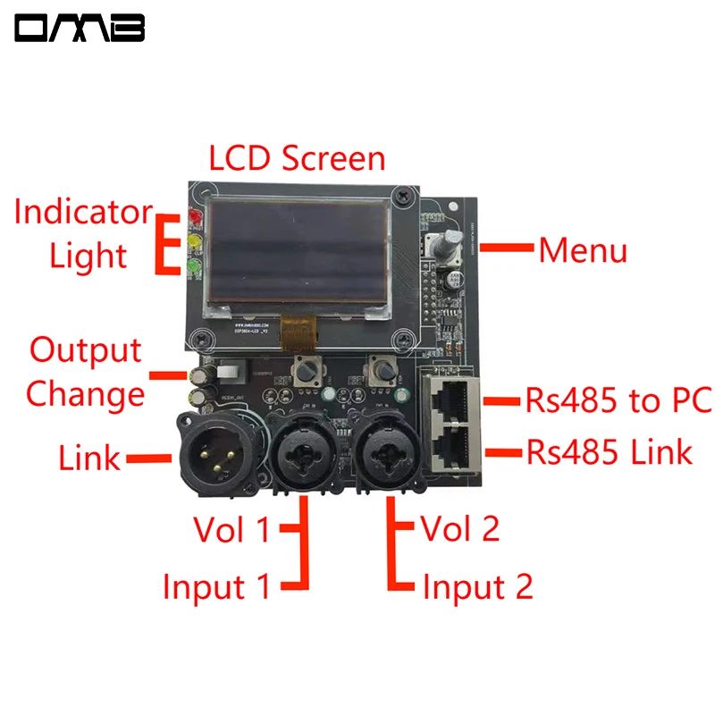CQ380 Aangepaste multifunctionele auto-thuisprocessor Audioklasse D 2 in 4 uit Sample Rate 96 kHz FIR 1024 Versterker DSP 24 bit