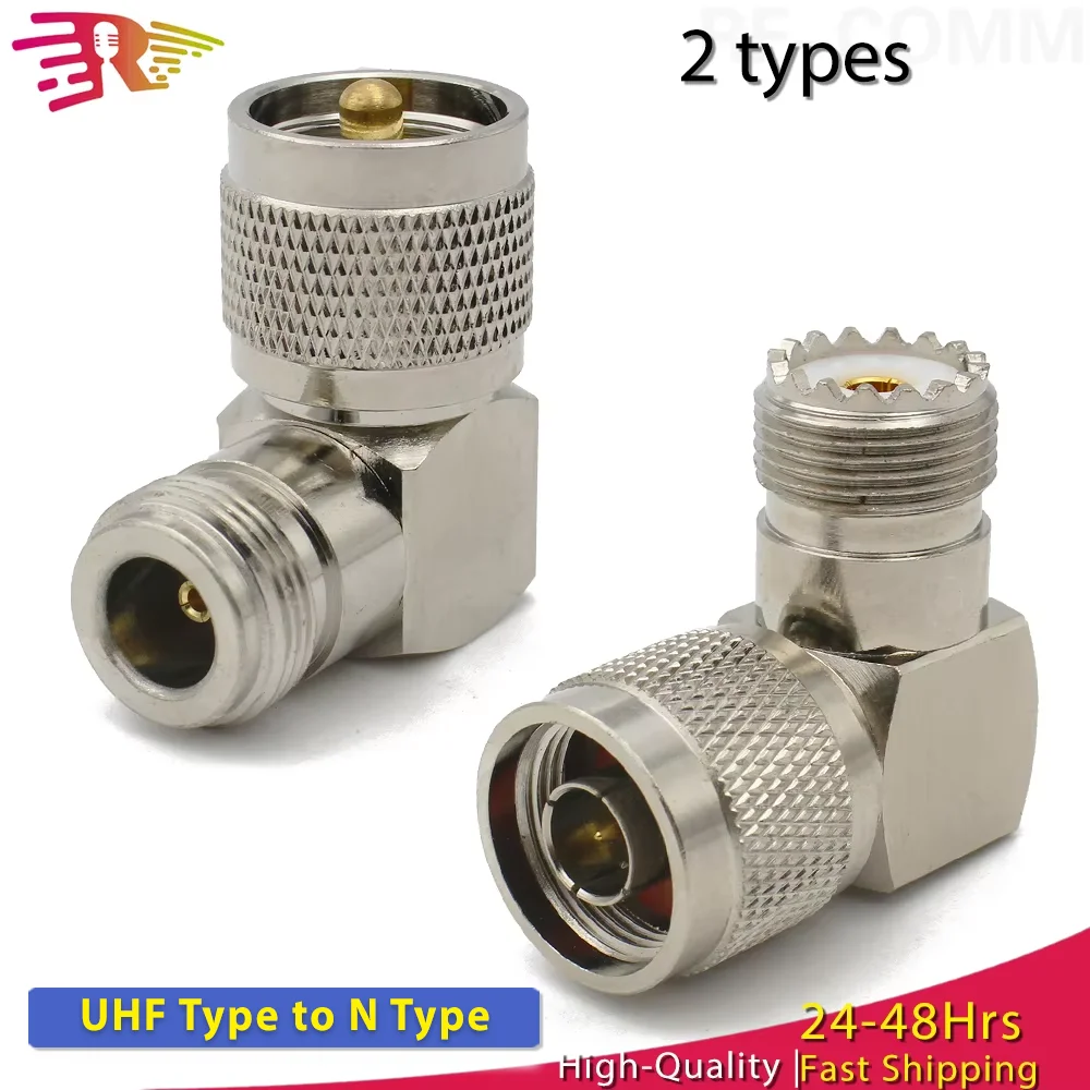 

Connector UHF to N Male Plug& Female Jack Right Angle Coaxial adapter PL259 SO239 For radio antenna Wire Terminals High Quality