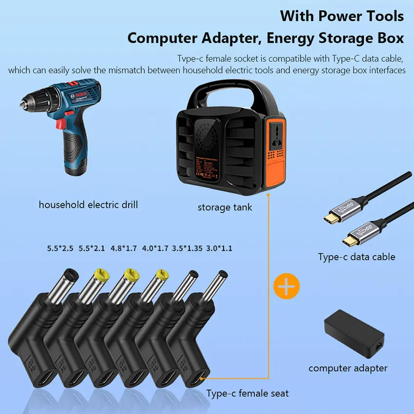 cltgxdd USB Type C PD to DC Power Connector 5V 9V 12V 15V 19.5V USB C To DC Jack Plug Charging Adapter Converter for Tablet