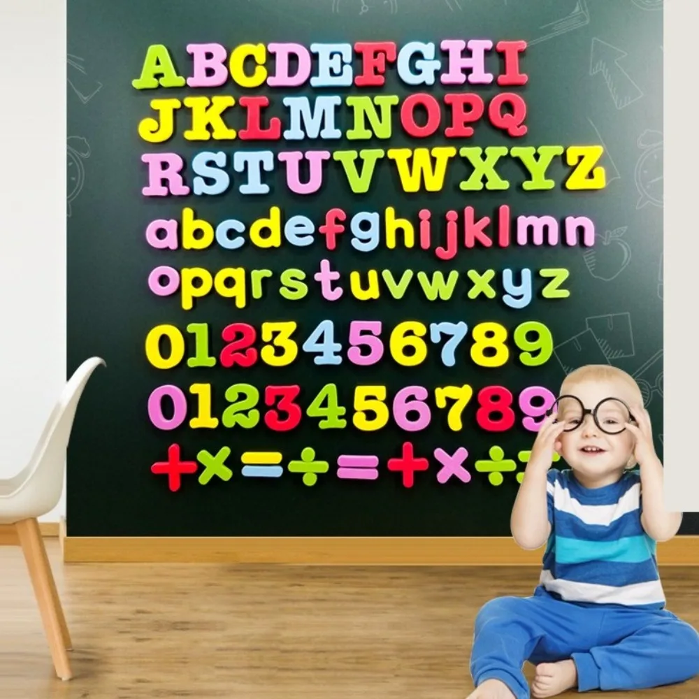Magnetyczne litery i cyfry w dużych i małych literach ABC Alfabet Magnetyczny Cyfry 123 Zestaw zabawek edukacyjnych dla przedszkolaków i przedszkola