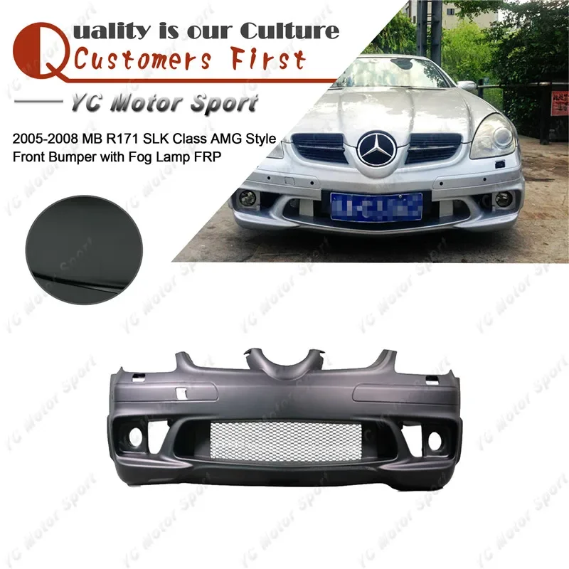 

Car Accessories FRP Fiber Glass Front Bumper Fit For 2005-2008 MB R171 SLK Class AMG Style Front Bumper with Fog Lamp
