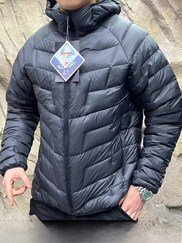 

Ultra-Lightweight 900 FP White Du down Jaet Men's Women's Windproof Water-Resistant Hooded Padded Coat Polar Cold Resistance